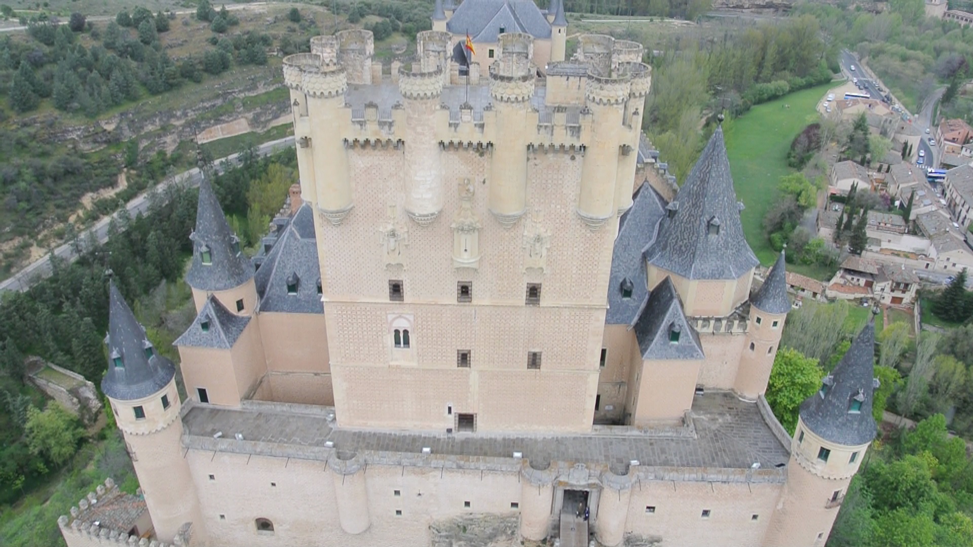 Vista aérea Alcázar de Segovia